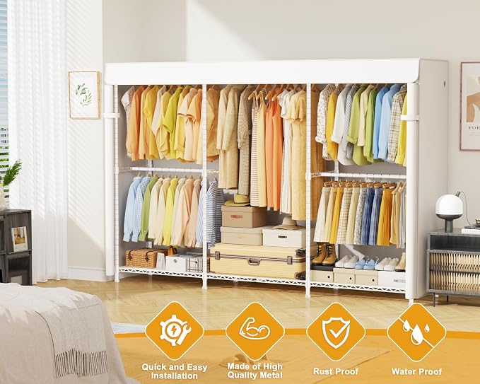White Rack With White Cover