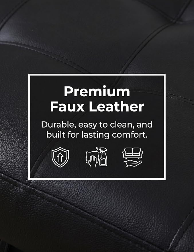 Black-faux Leather