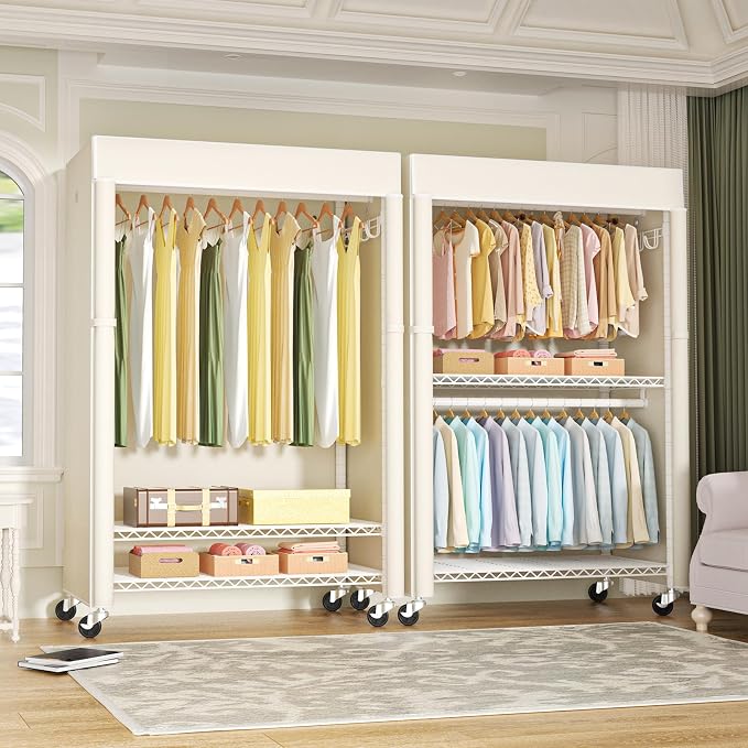 White Rack with Beige Cover