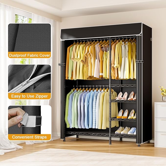 Black Closet with Black Cover