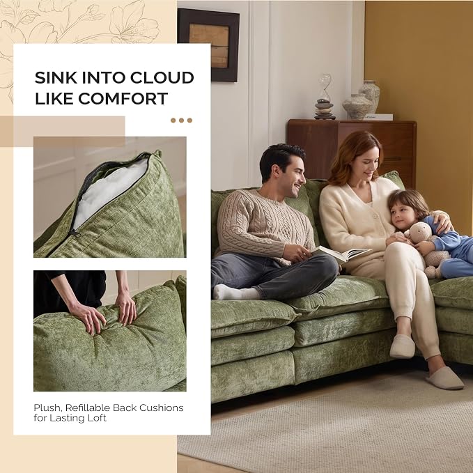 Chenille Olive Green