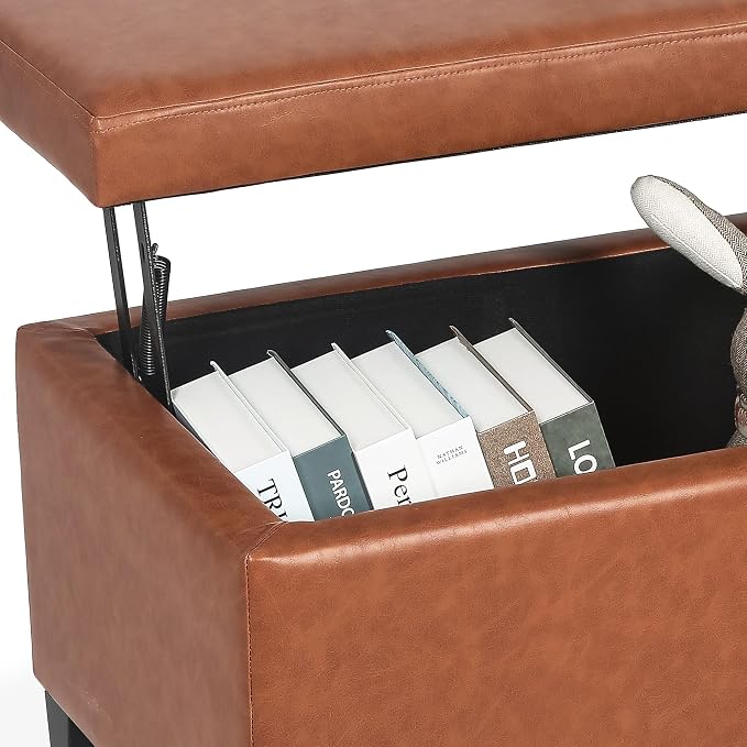 Orange Leather-lift Top