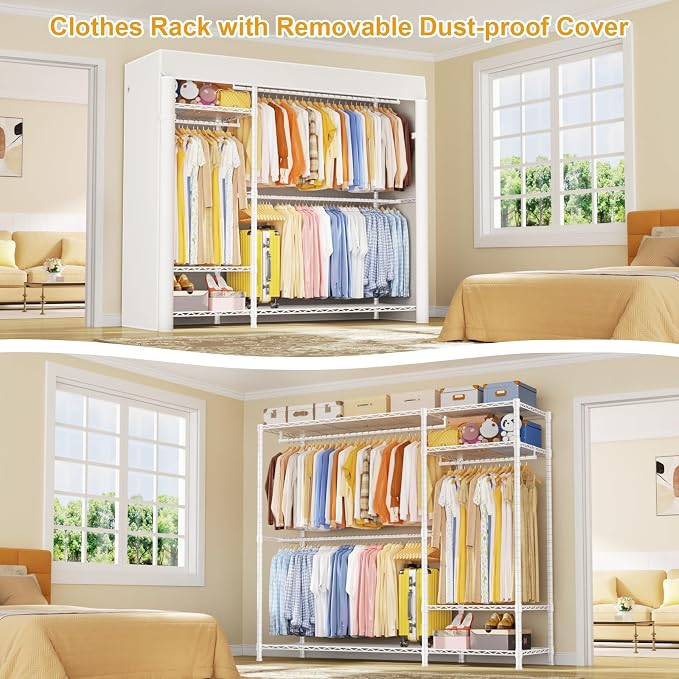White Rack With White Cover