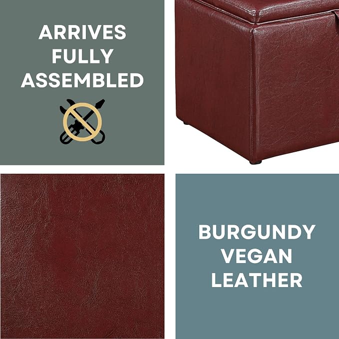 Burgundy Faux Leather