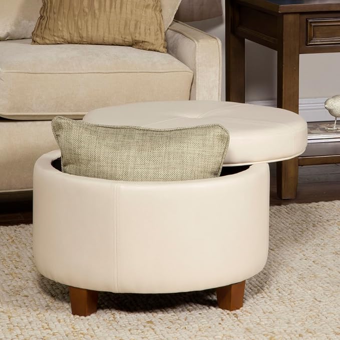 Cream Faux Leather