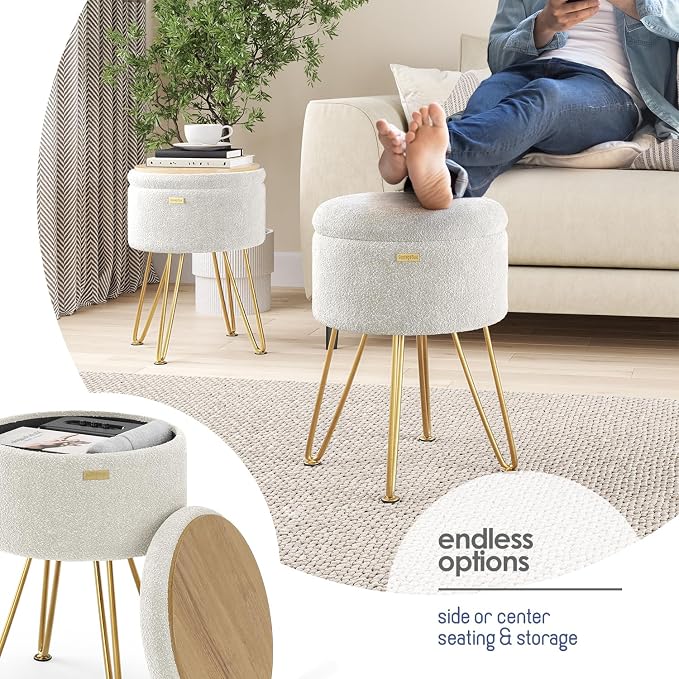 Cream/Gold Legs