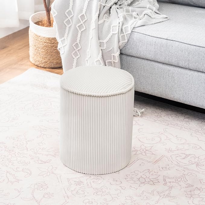 Beige Striped Velvet