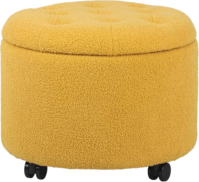 Yellow Teddy With Wheels