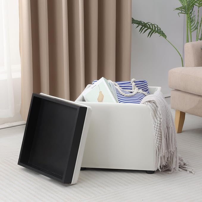 White Leather With Tray