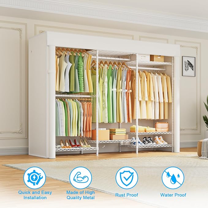 White Rack with White Cover