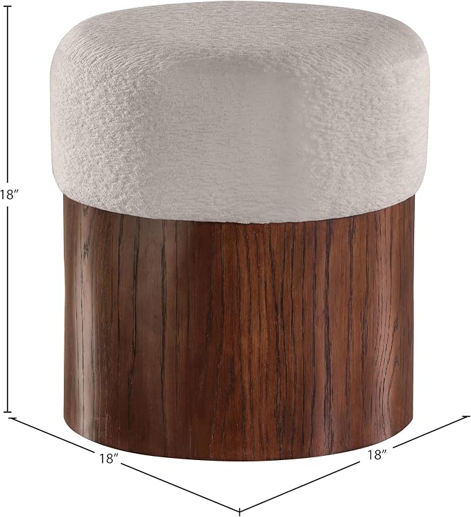 Beige / Walnut Finish