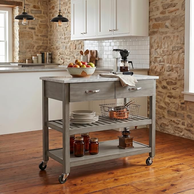 Grey-faux Marble Top