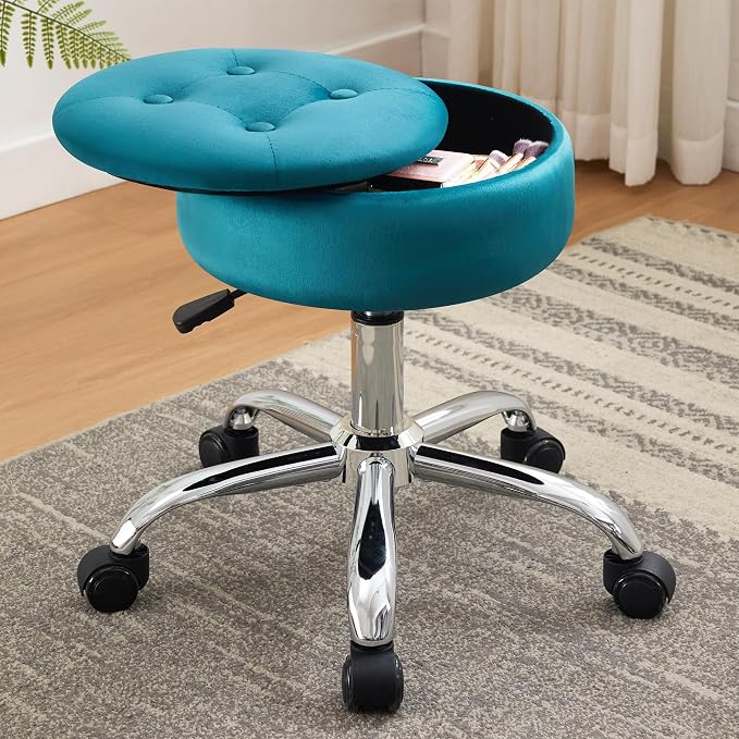 Teal With Storage and Wheels