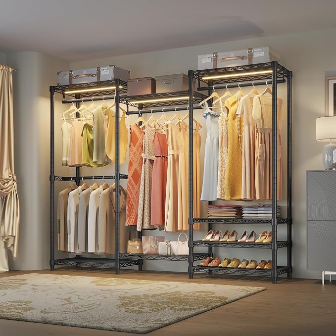 Black Rack With Warm White Light