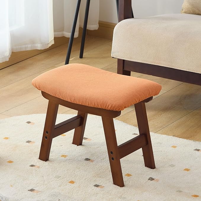 Brown Legs-orange Stool Seat