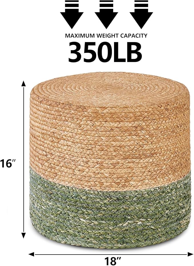 18inch Natural Water Hyacinth + Green Corn Husk