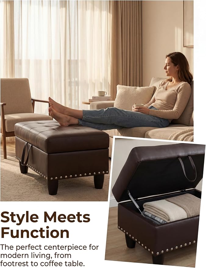 Brown-faux Leather
