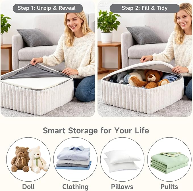 Striped Square Beige