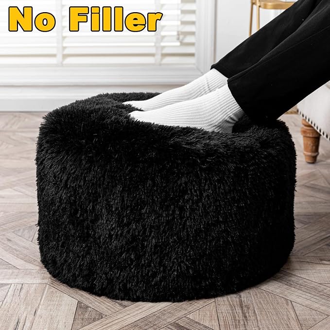 Black Pouf No Filler