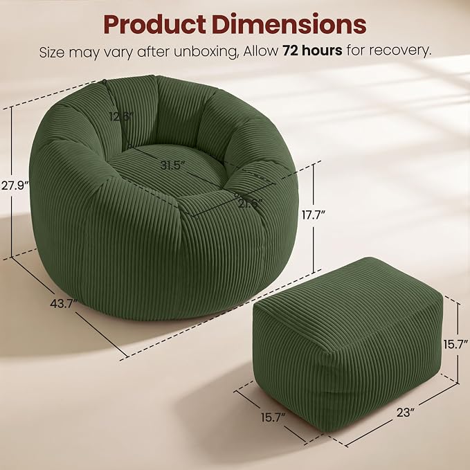 Green-with Ottoman