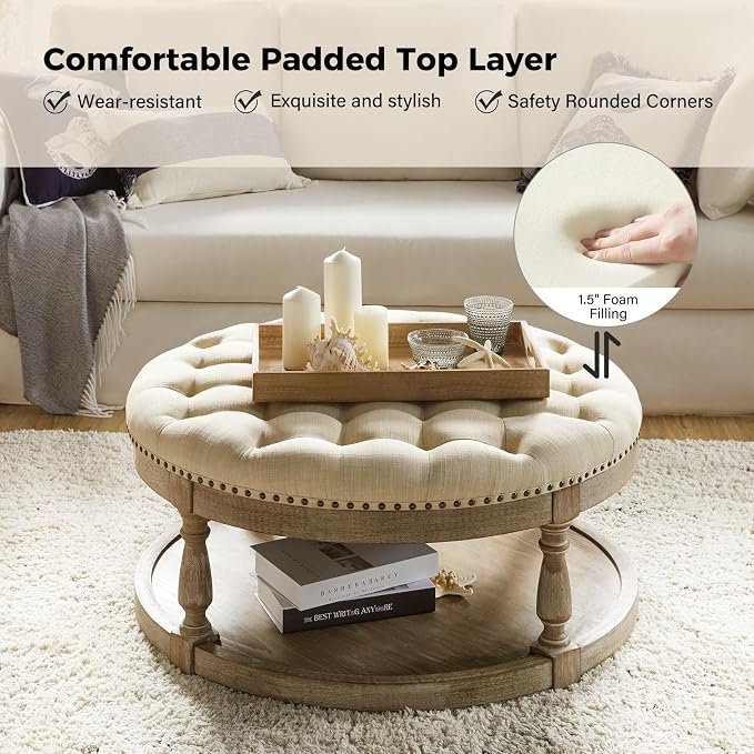 Round Fabric Linen