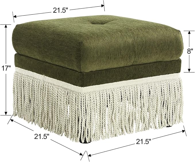 Green Ottoman-no Storage