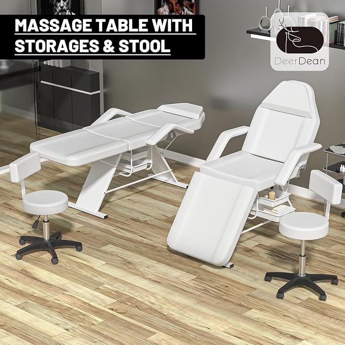 White Tattoo Basics Chair&stool With Backrest