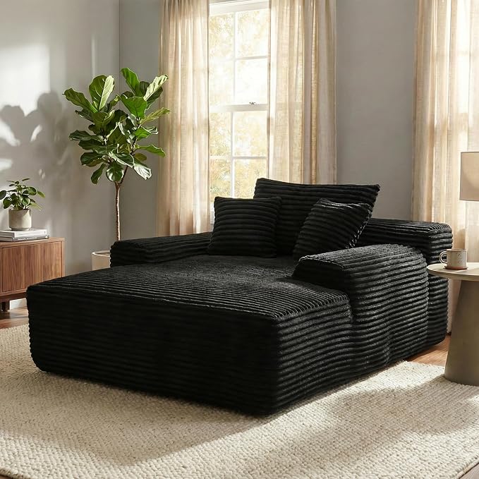 Black Plush Corduroy
