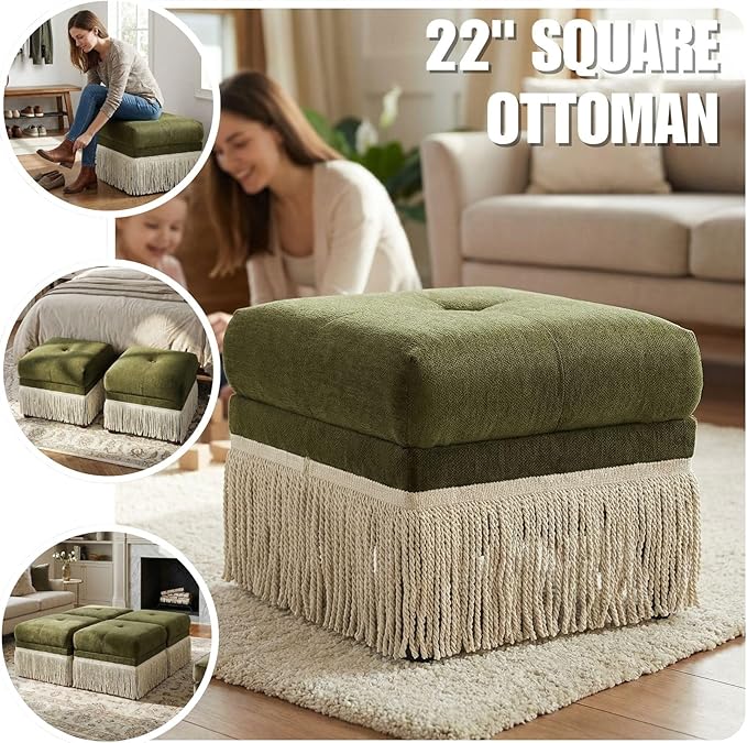 Green Ottoman-no Storage