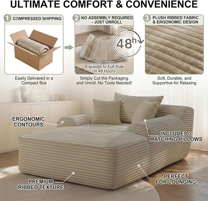 Beige Plush Corduroy