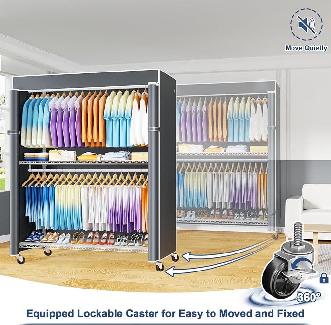 White Rack with Grey Cover