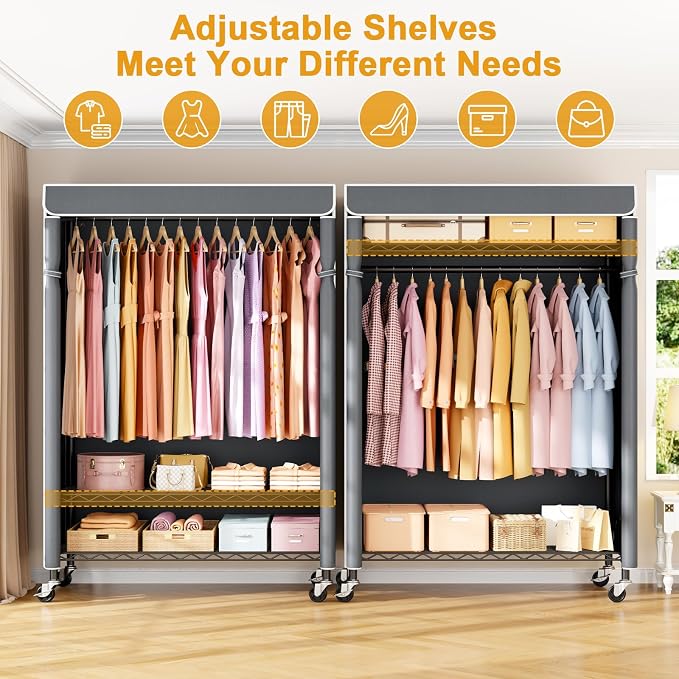 Black Rack with Gray Cover