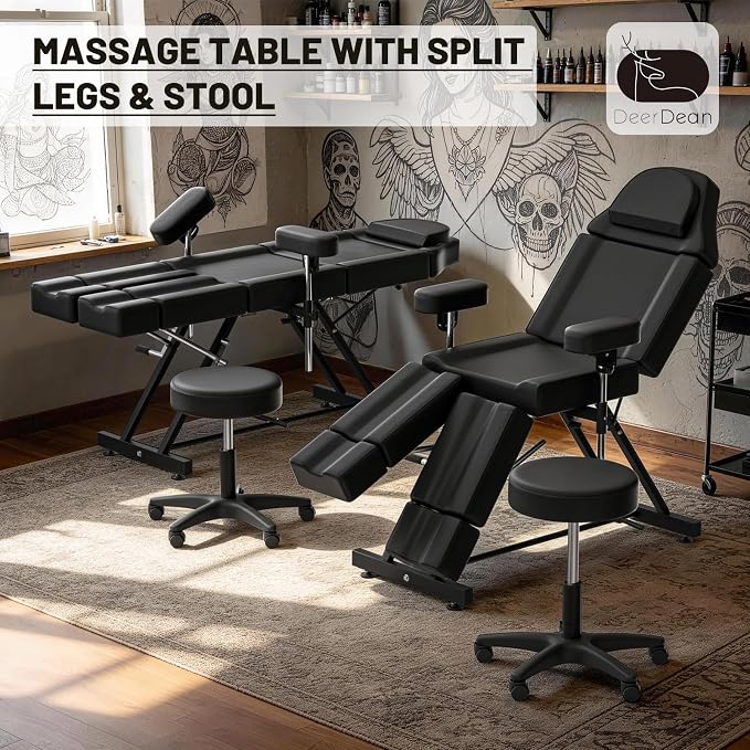Tattoo Chair No Wheels/Stool With Backrest