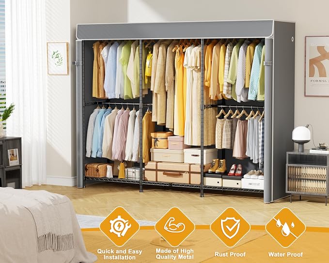 Black Rack With Grey Cover