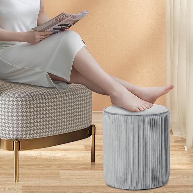 Grey Striped Velvet