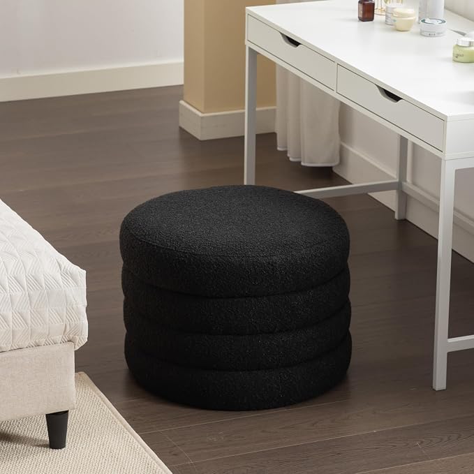 Boucle Black With Storage