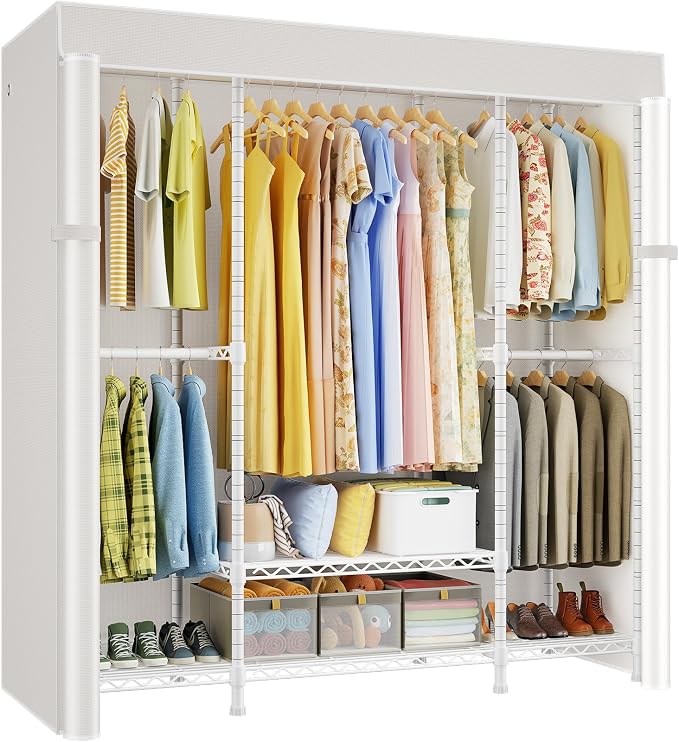 White Rack with Beige Cover
