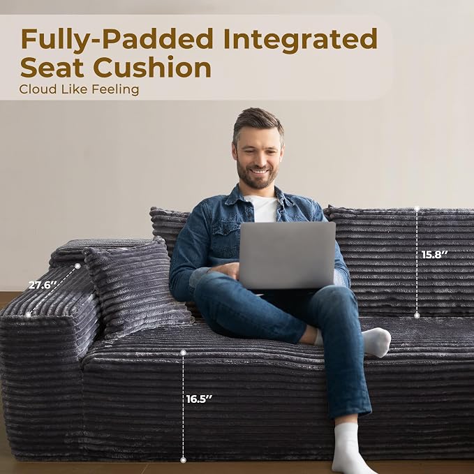 Gray,plush Corduroy