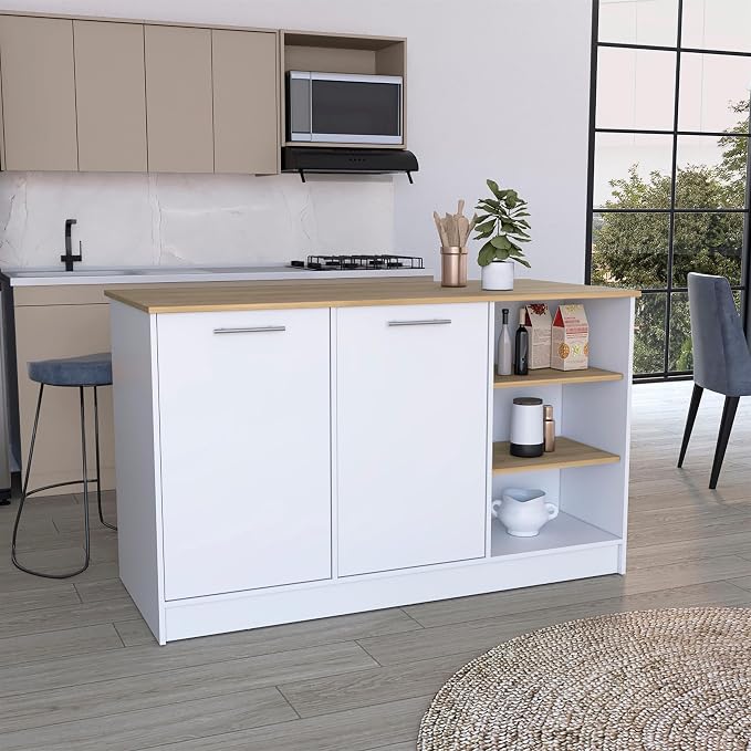 White / Natural Oak