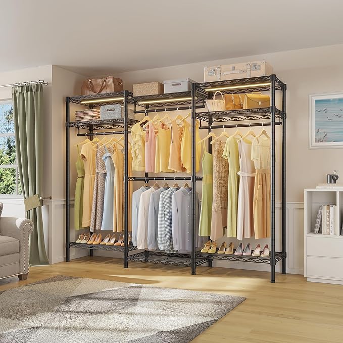 Black Rack with Warm White Light