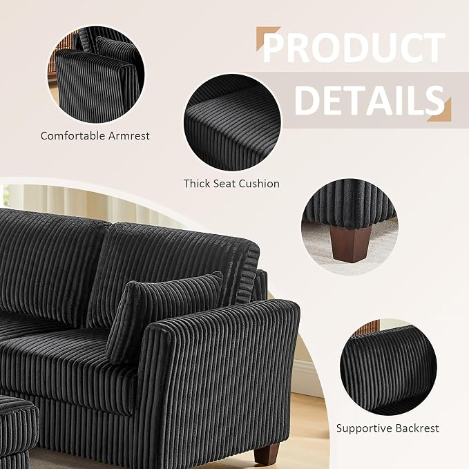 Corduroy Black