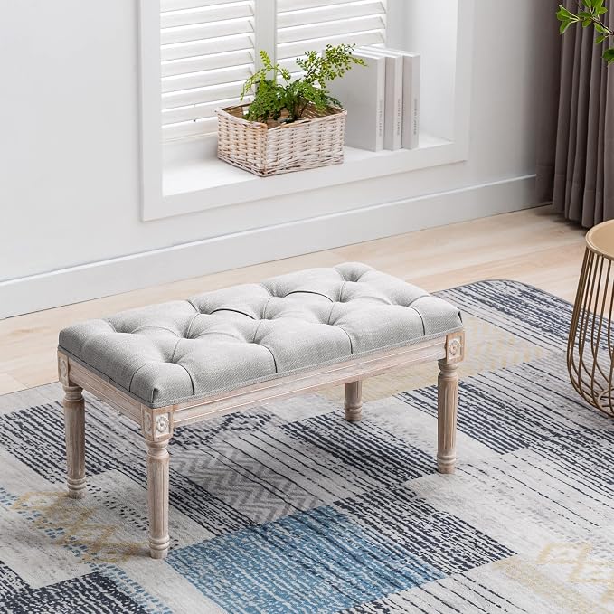 C- Entryway Bench; Grey