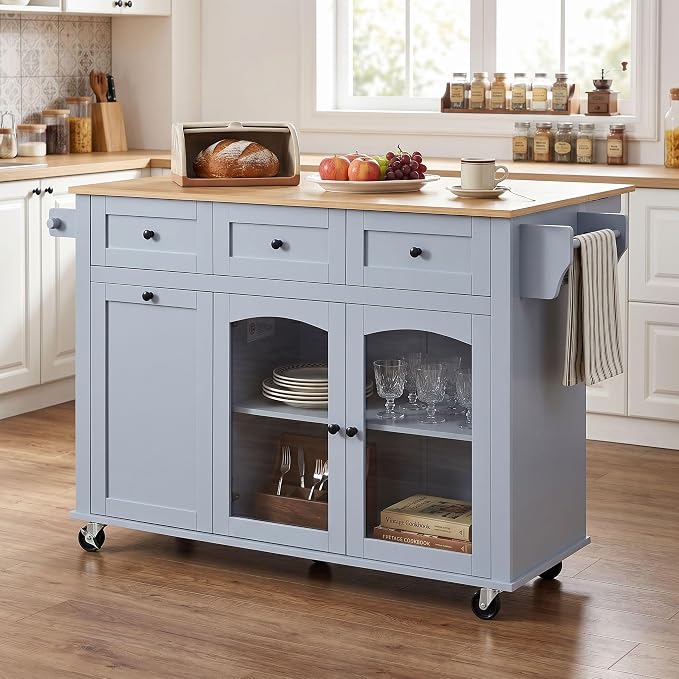 Blue Gray+walnut