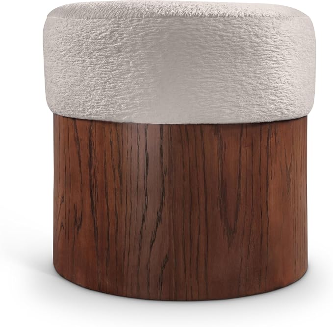 Beige / Walnut Finish
