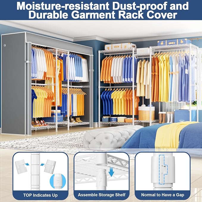 White Rack With Grey Cover