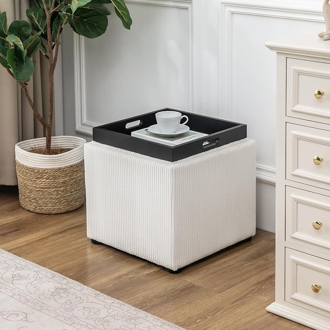 Beige Corduroy With Tray