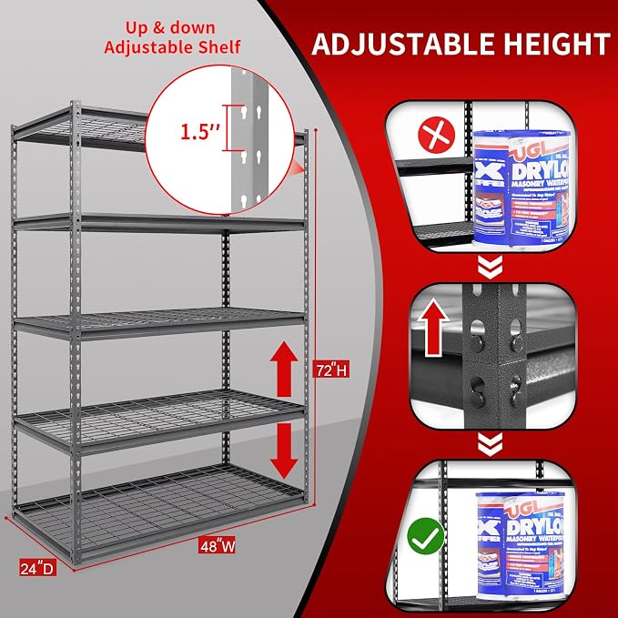 Dark Grey - Wire Shelves