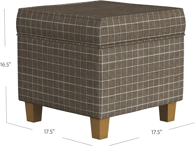 Brown Window Pane Fabric