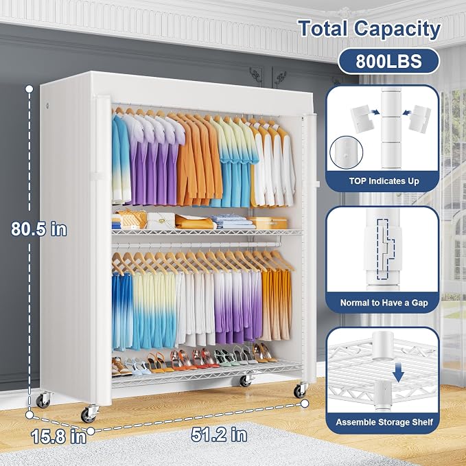 White Rack with White Cover