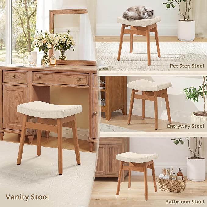 Linen Fabric With Wooden Color Leg